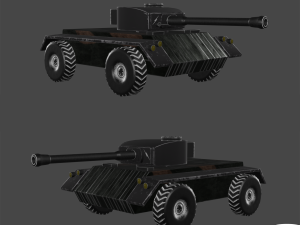 Wheelede Tank 3D Model
