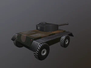 Tanque com rodas Modelo 3D