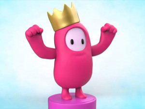 Fall Guys x 2 Fan Art Figure Miniature 3D Print Model