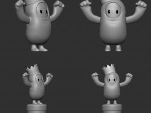 Fall Guys x 2 Fan Art Figure Miniature 3D-printmodel