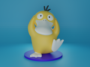 Psyduck Pokemon Fan Art - printable figure Modèles 3D en vedette