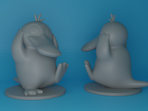 Psyduck Pokemon Fan Art - printable figure Modèles 3D en vedette