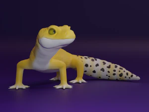 Leopard Gecko for printing figure 3D Print Model