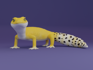 Leopard Gecko for printing figure 3D-Druckmodell
