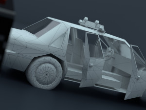 Police car Modello 3D