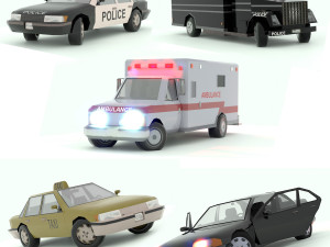 Vehicles of the city services 3D Модель