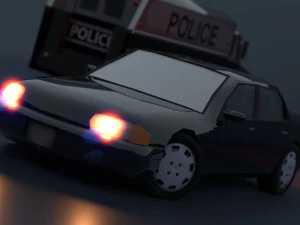 Vehicles of the city services 3D Model