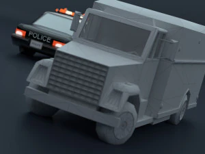 Vehicles of the city services 3D Model