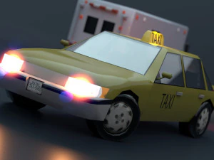 Vehicles of the city services 3D Model