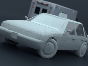 Vehicles of the city services 3D Модель