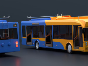Trolleybus BKM-321 Collection Model 3D