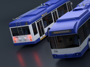 Trolleybus BKM-321 Collection Model 3D