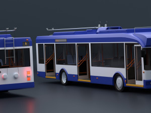 Trolleybus BKM-321 Collection Model 3D