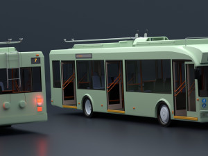 Trolleybus BKM-321 Collection Model 3D