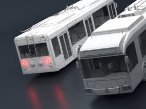 Trolleybus BKM-321 Collection Model 3D
