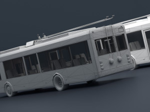 Trolleybus BKM-321 Collection Model 3D