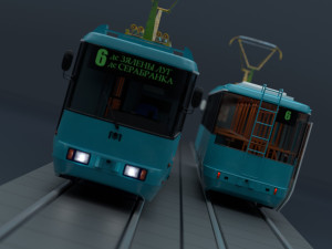 Minsk tramway - AKSM-60102 Modèle 3D