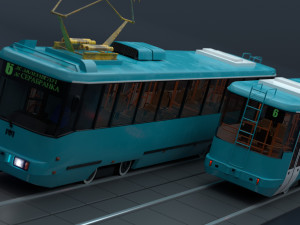 Minsk tramway - AKSM-60102 3D Model