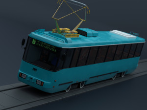 Minsk tramway - AKSM-60102 3D Model
