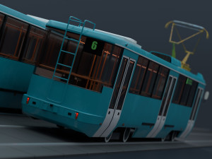 Minsk tramway - AKSM-60102 3D Model