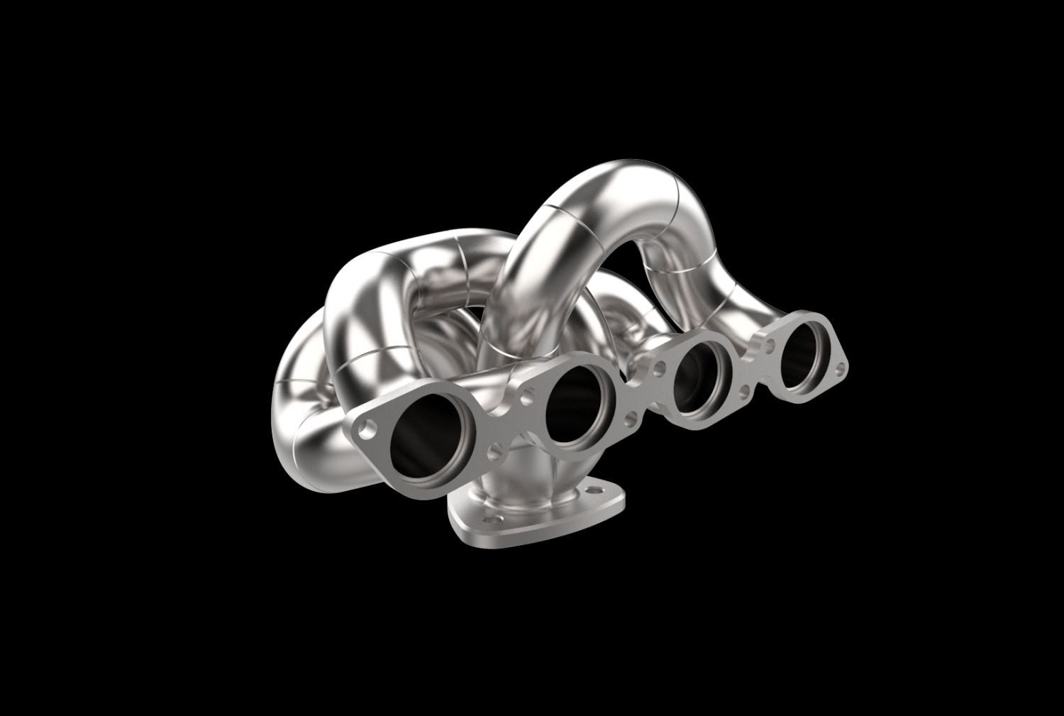 Exhaust manifold header 3D Print Model in Automotive 3DExport
