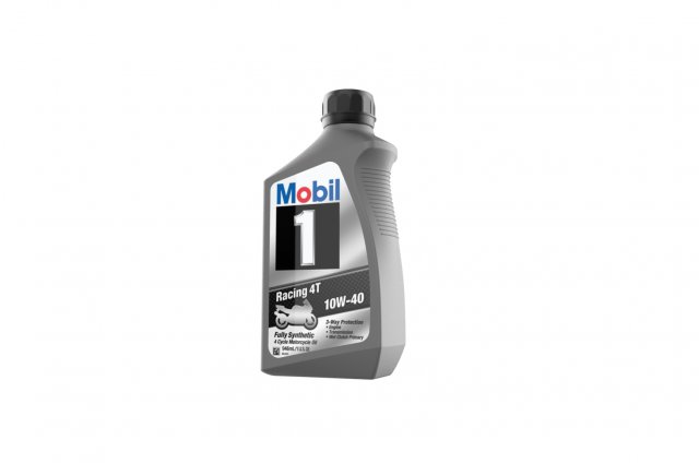 Mobil 10W-40 Oil bottle Model Cetak 3D .c4d .max .obj .3ds .fbx .stl .blend