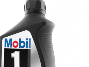 Mobil 10W-40 Oil bottle 3D Print Model
