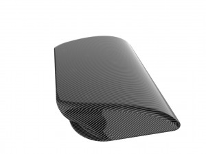 Carbon fiber hood scoop 3D Print Model