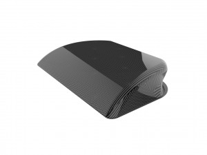 Carbon fiber hood scoop 3D Print Model