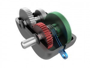 2-speed gearbox 3D Print Model