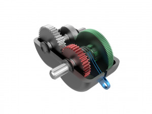 2-speed gearbox 3D-printmodel