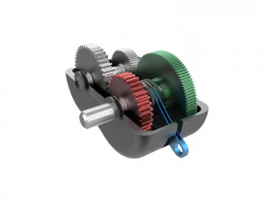 2단 변속기 3D 프린트 모델