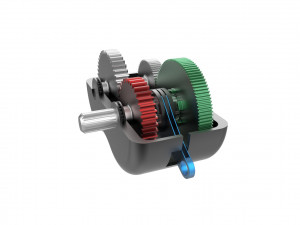 2-speed gearbox 3D-printmodel