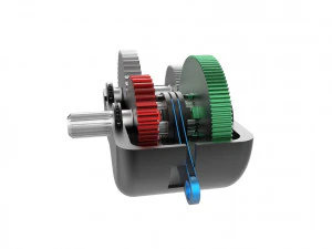 2단 변속기 3D 프린트 모델