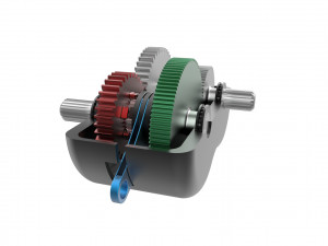 2-speed gearbox 3D-printmodel