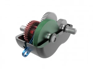 2단 변속기 3D 프린트 모델