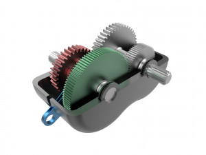 2-speed gearbox 3D-printmodel