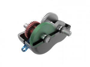 2단 변속기 3D 프린트 모델