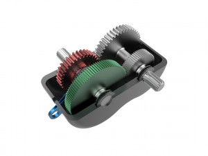 2-speed gearbox 3D-printmodel