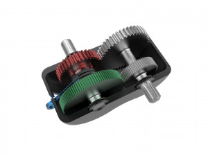 2-speed gearbox 3D-printmodel