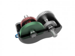 2-speed gearbox 3D-printmodel