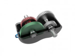 2단 변속기 3D 프린트 모델