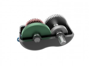 2-speed gearbox 3D-printmodel