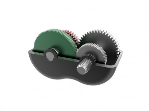 2-speed gearbox 3D-printmodel