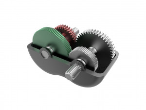 2-speed gearbox 3D-printmodel