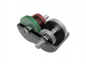 2-speed gearbox 3D-printmodel