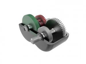 2단 변속기 3D 프린트 모델