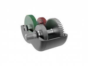 2-speed gearbox 3D-printmodel