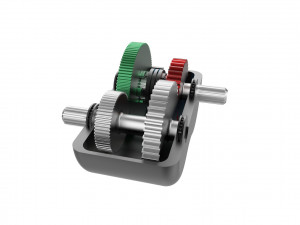2-speed gearbox 3D-printmodel
