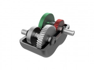 2-speed gearbox 3D-printmodel